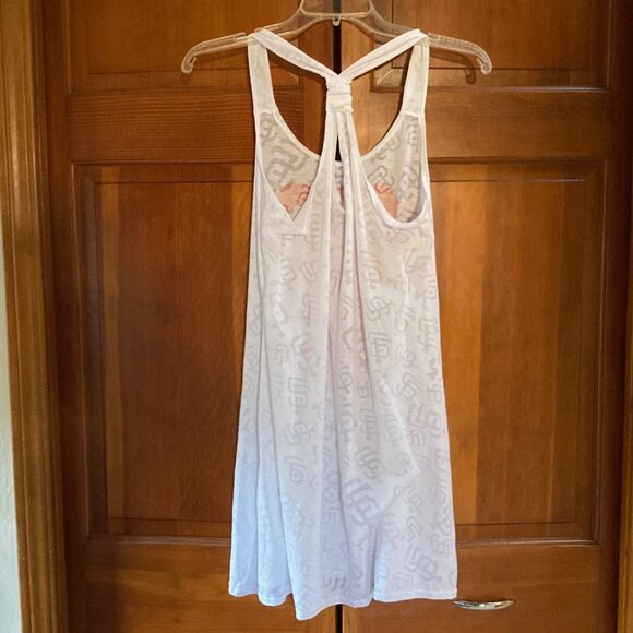 SF Giants Beach Cover Up Semi Sheer Dress - White with Orange Logo - Size Large - Picture 2 of 10